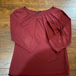 Banana Republic Women's Deep Burgundy Long Sleeve Top